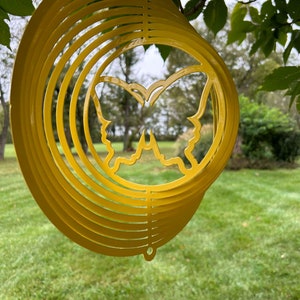 Spinning butterfly, wind spinner, metal, porch decor, outdoor decor