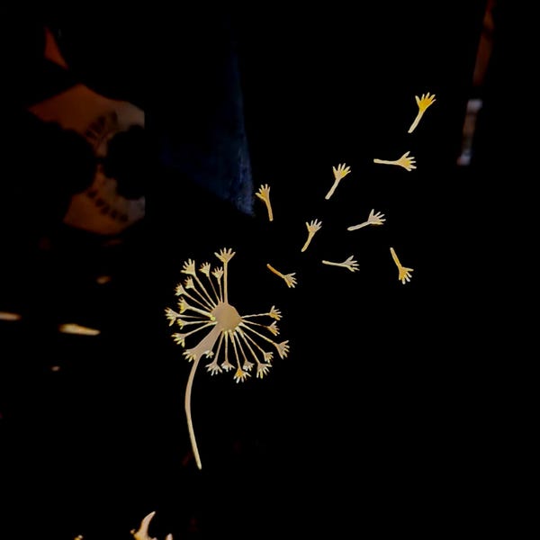 Lámpara solar de jardín Dandelion: Iluminación de acero para senderos de jardín.