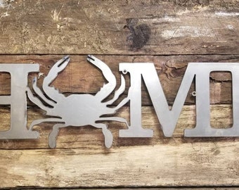 Crab Home Sign , Maryland crab, metal home sign, MD