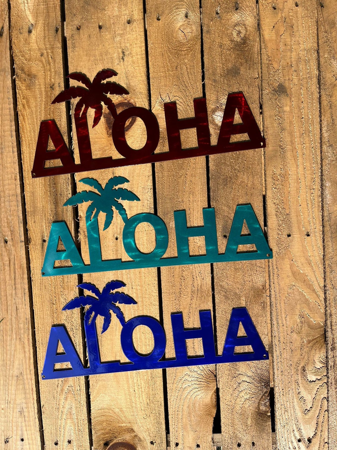 Aloha, Beachy, Hello, Welcome, Vacation Home, Metal Sign - Etsy