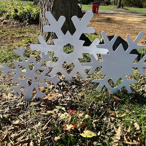 Snowflake garden stakes, Snow, winter decor, outside winter decorations