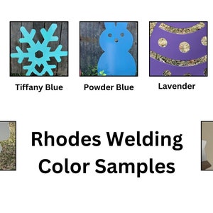 May include: Color samples for metal crafts, including light pink, tiffany blue, powder blue, lavender, light yellow, white, and cream.