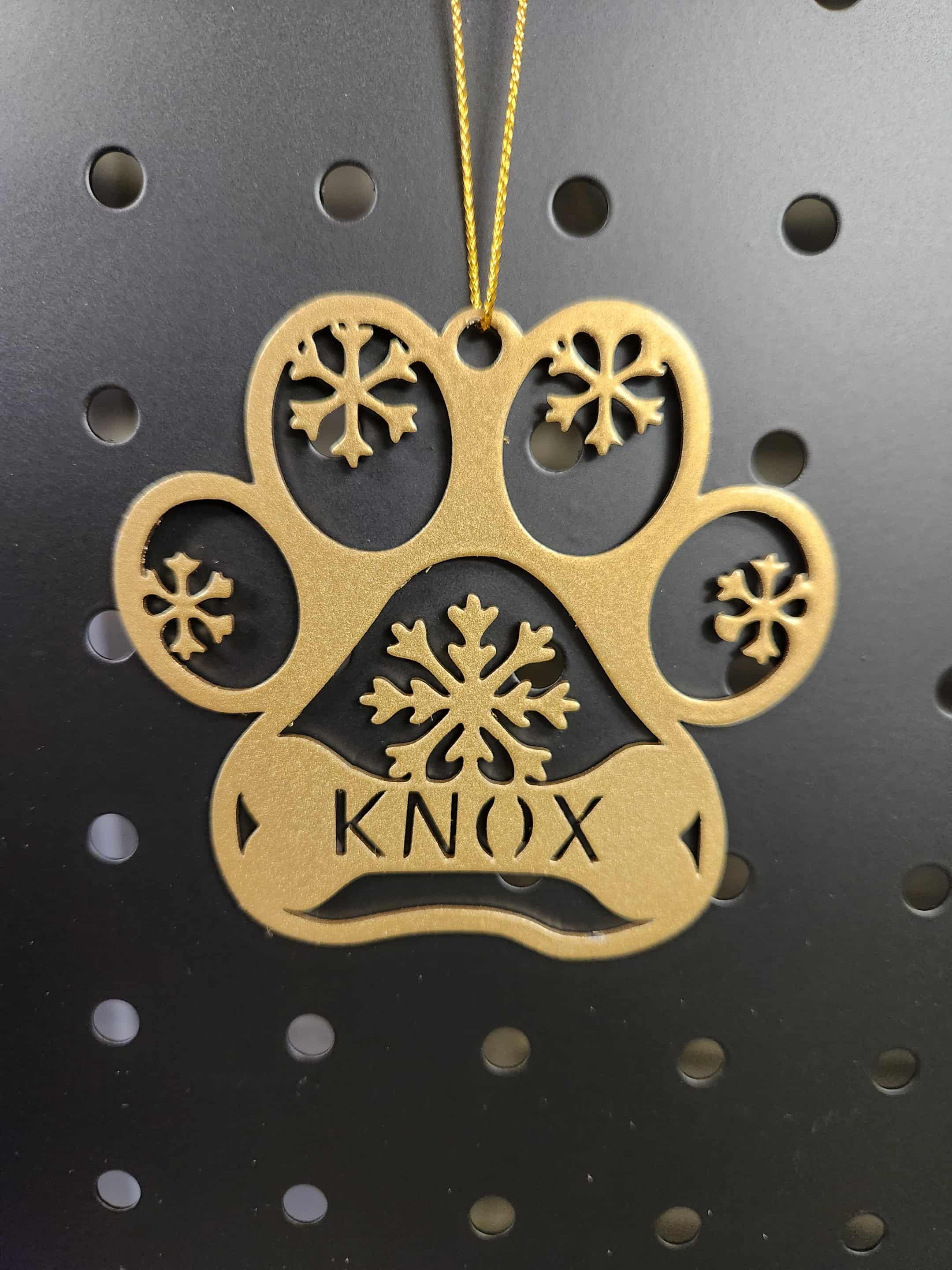 Personalized Metal Paw Print Ornament for Dog Cat Lovers, Dog Mom ...