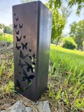 Custom Steel Solar Pathway Light: Butterfly Garden Decor