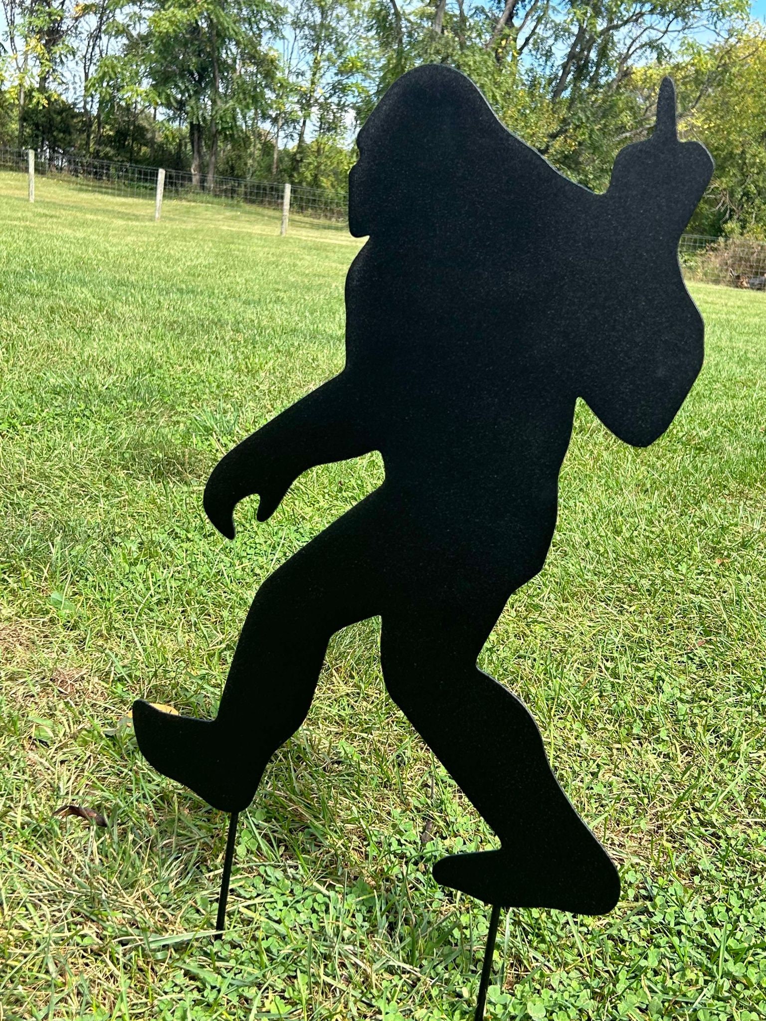 Sasquatch, Big Foot, Flicking Off, F U, Humor, Garden Decor