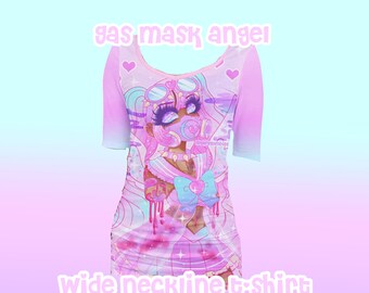 Gas Mask Angel Wideneckline Shirt