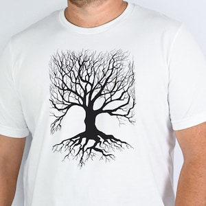 Tree T shirt, nature t shirt, graphic tees, fashion tee, tree silhouette shirt, Gift for tree lover, men&#39;s t shirt