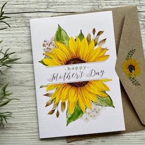 Tarjeta del Día de las Madres SUNFLOWER - Tarjeta del Día de las Madres de las Flores Australianas - redacción opcional - Cumpleaños - Aniversario