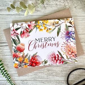 Australian Native Floral Christmas Card - AUSTRALIAN Flora - Aussie Christmas Flower cards