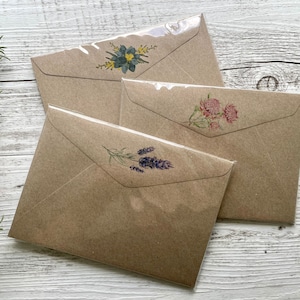 Set of 10 - ADD ON ENVELOPES - decorative envelopes to coordinate with any of my sets if you need extra envelopes