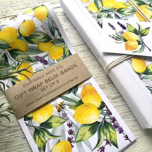 Gift Wrap Bellybands WARATAH / PROTEA COLLECTION Gift Etsy Australia