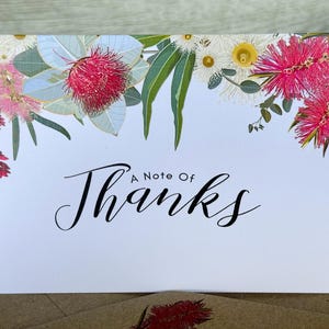 Dankeskarte AUSTRALIAN NATIVE Flora Cards - A Note of Thanks Australische Blumen Dankeskarten Set
