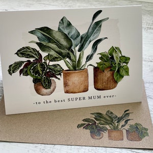 PIANTE D'APPARTAMENTO Festa della mamma Card - GIARDINAGGIO Carta della festa della mamma
