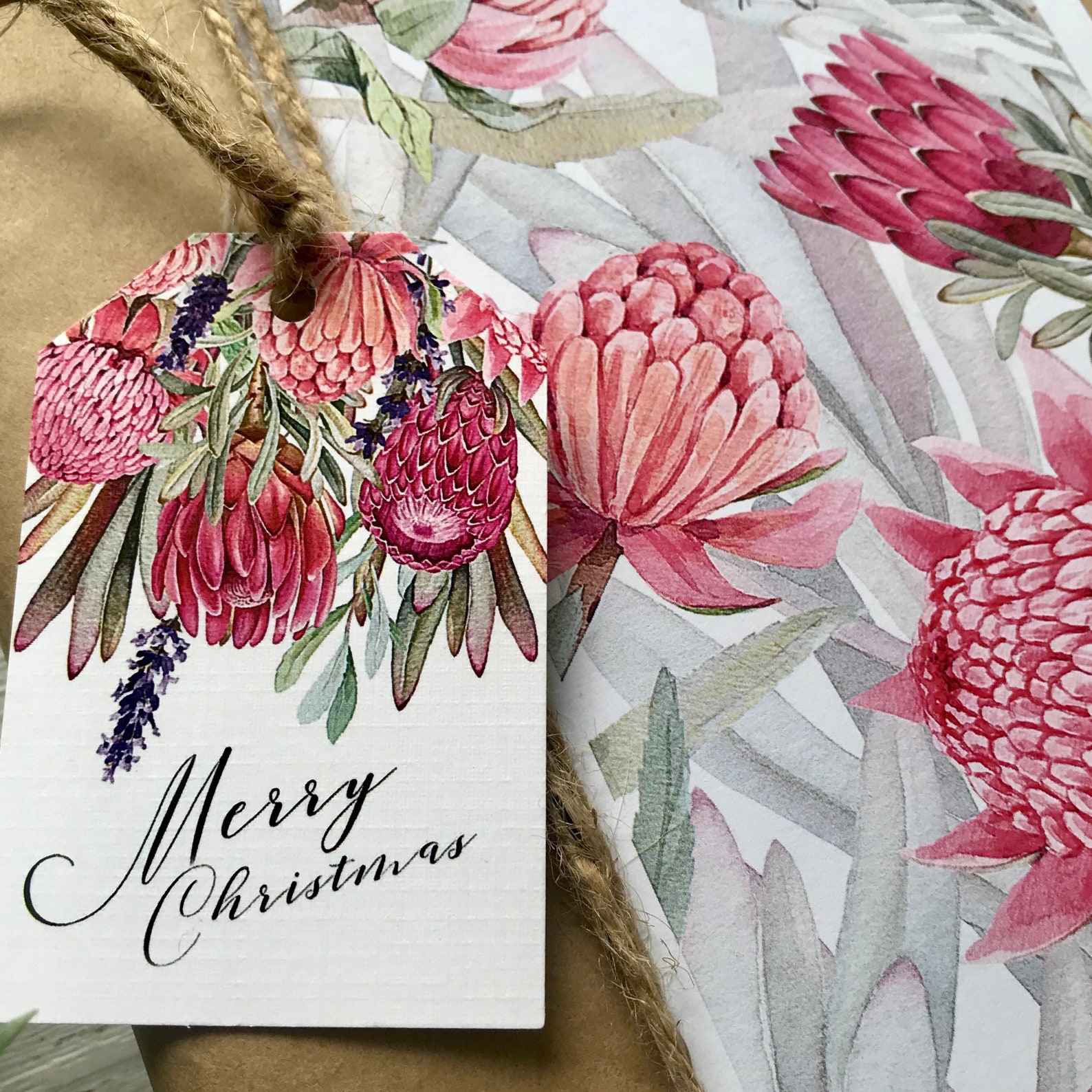 Gift Wrap Bellybands WARATAH / PROTEA COLLECTION Gift Etsy Australia