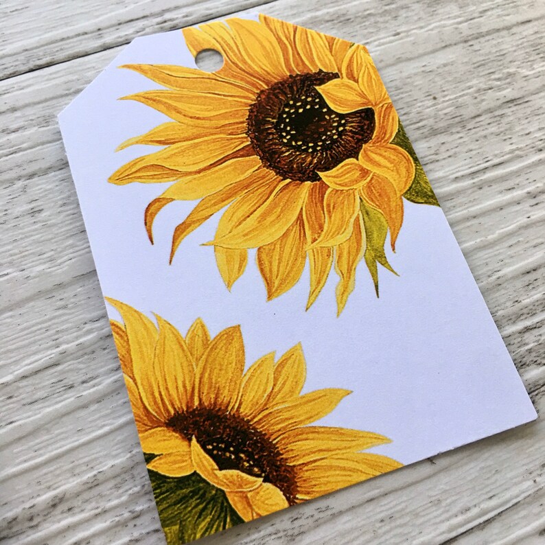 SUNFLOWERS gift tags Swing Tags happy gift tags swing Etsy