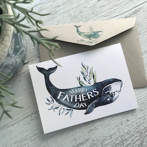 Tarjeta BALLENA Día del Padre - Papá - Con Amor - DÍA DEL PADRE - Scattered Seed Co