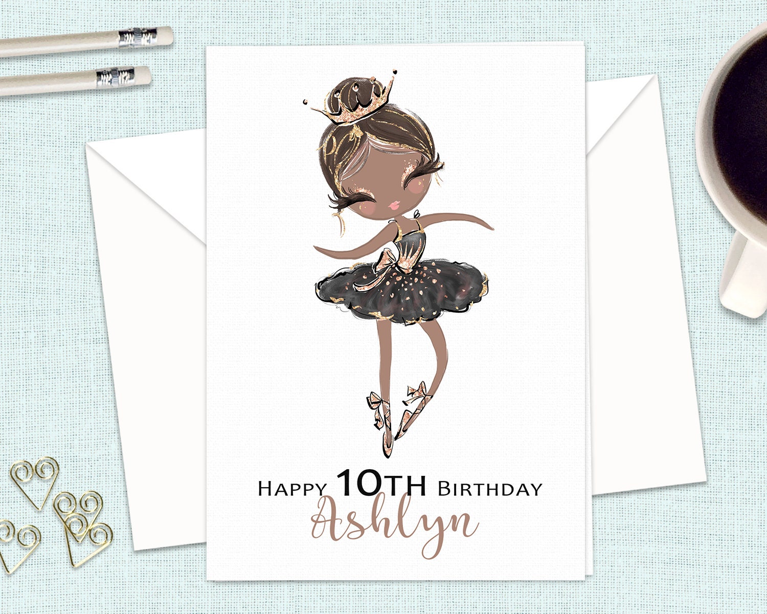 Personalised Birthday Ballerina Card 4 Assorted Ballet | Etsy