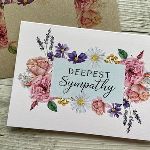 Wildflower DEEPEST SYMPATHY Card - sorry for your loss Card - Scattered Seed Co