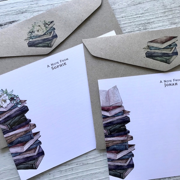 Notecard Set of Book Etsy