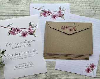 Daiso Sakura Cherry Blossom Stationery Envelopes