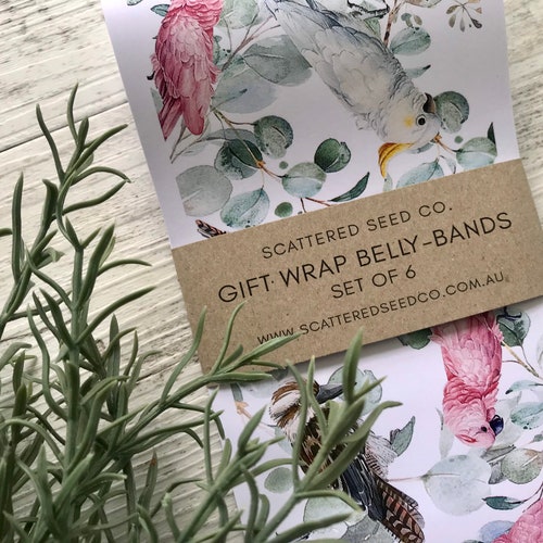 Gift Wrap Bellybands WARATAH / PROTEA COLLECTION Gift Etsy Australia