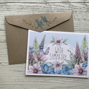 Spring Garden SYMPATHY Card - sorry for your loss Card - Scattered Seed Co