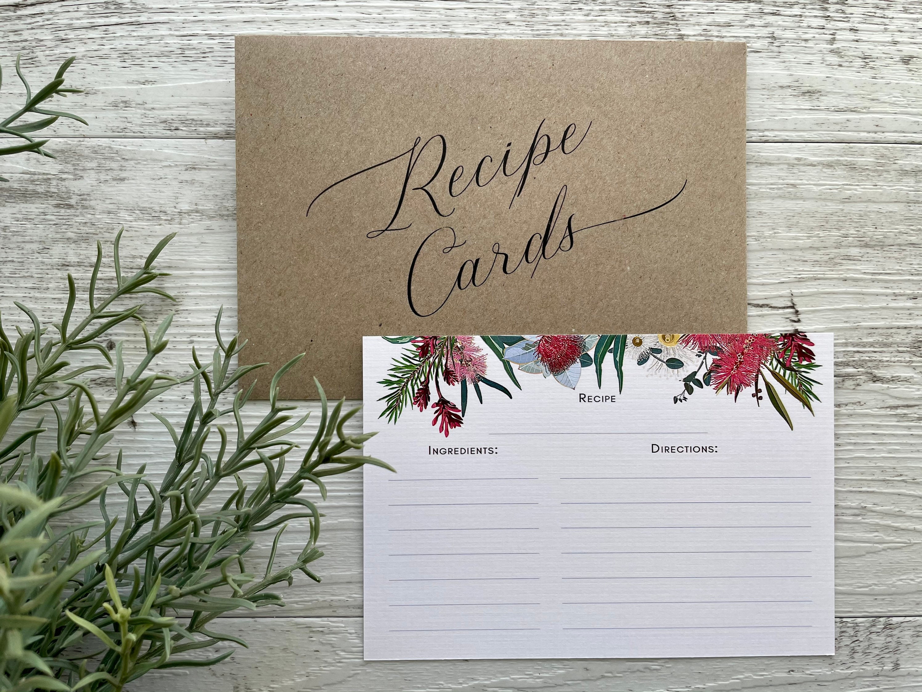 Recipe Cards Assorted Designs Etsy Australia
