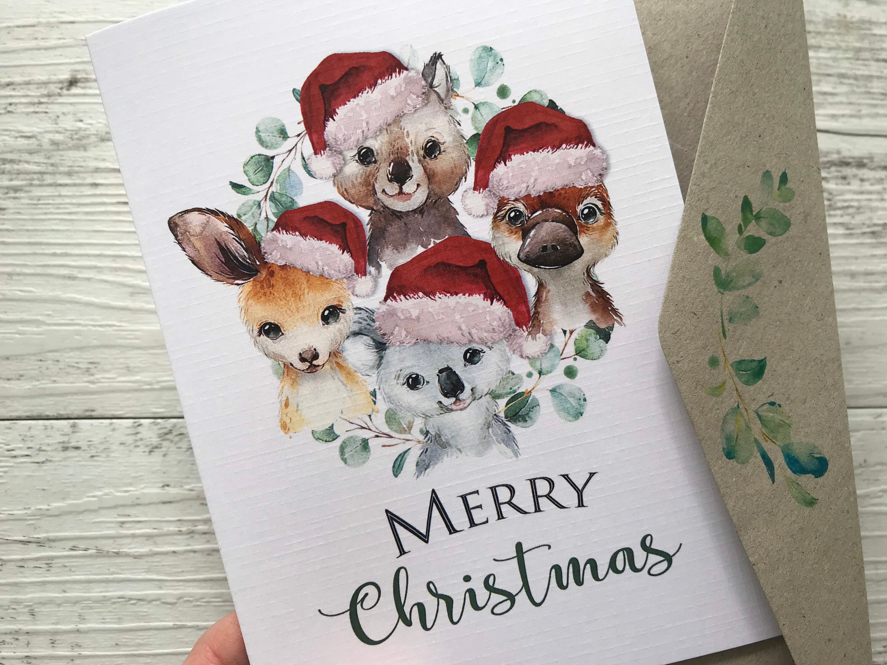 Australian Shepherd Aussie Christmas Cards Set of 10 cards & 10 envelopes 