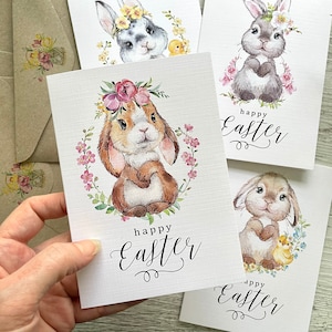 BUNNIES - OSTERN Karten - 4er-Set süßer Hasen - Scattered Seed Co