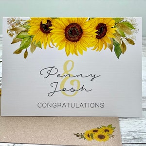 Australian Wedding/Engagement card - Sunflowers