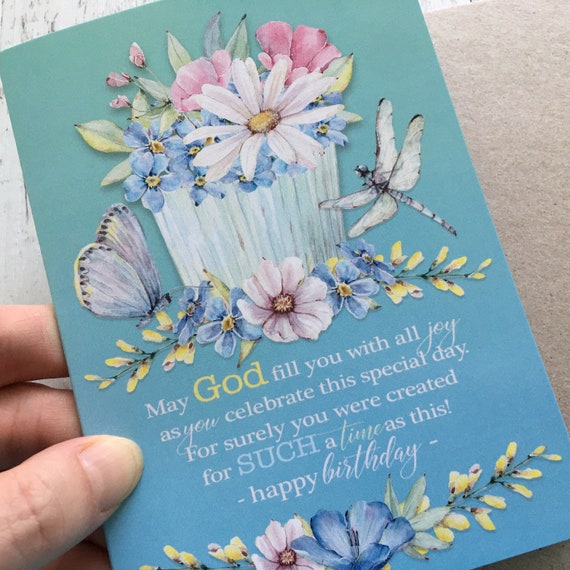 Joyeux Anniversaire Christian Spring Garden Card Carte Etsy France