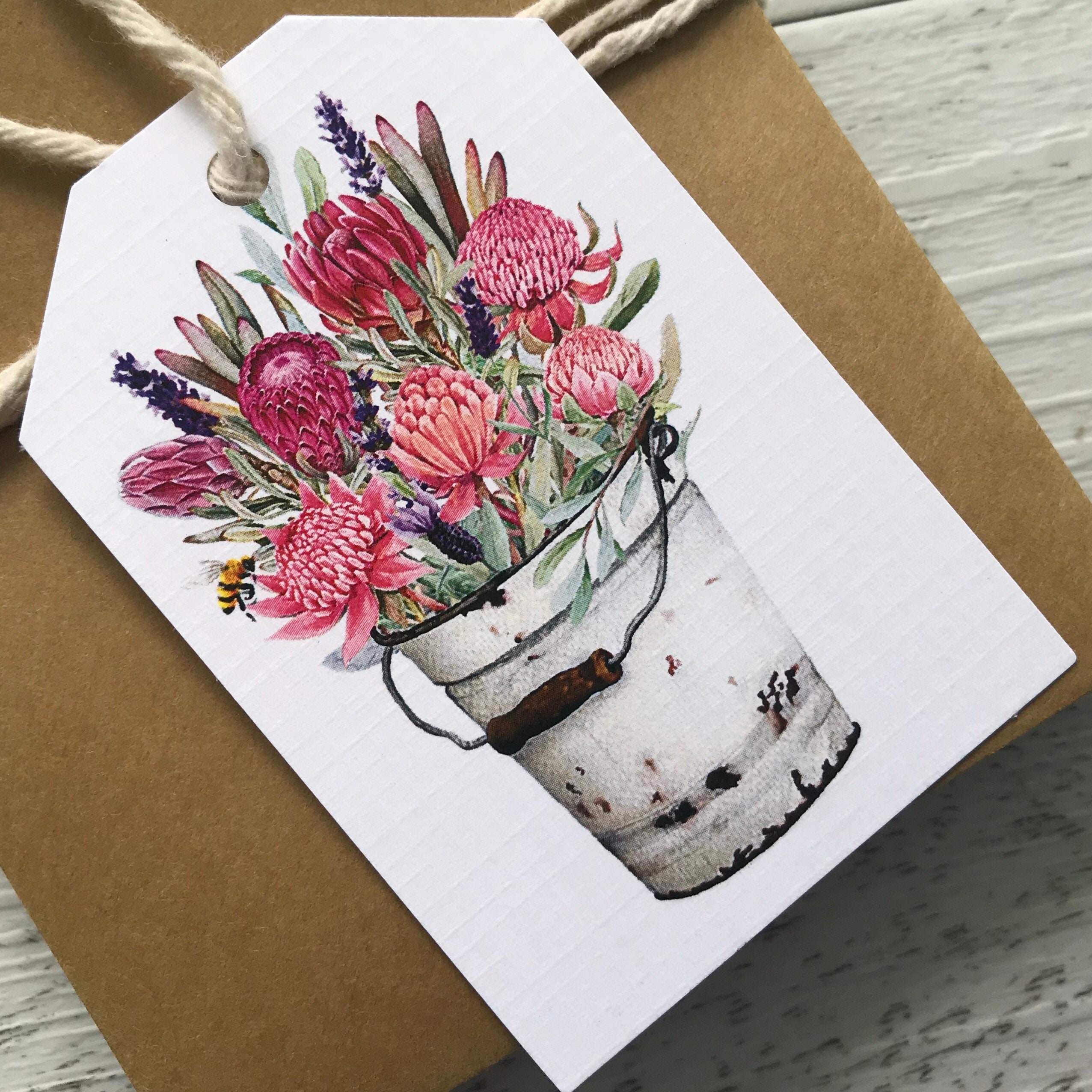 Australian Gift Tags Set of 10 5 Designs Waratah Protea Etsy Australia