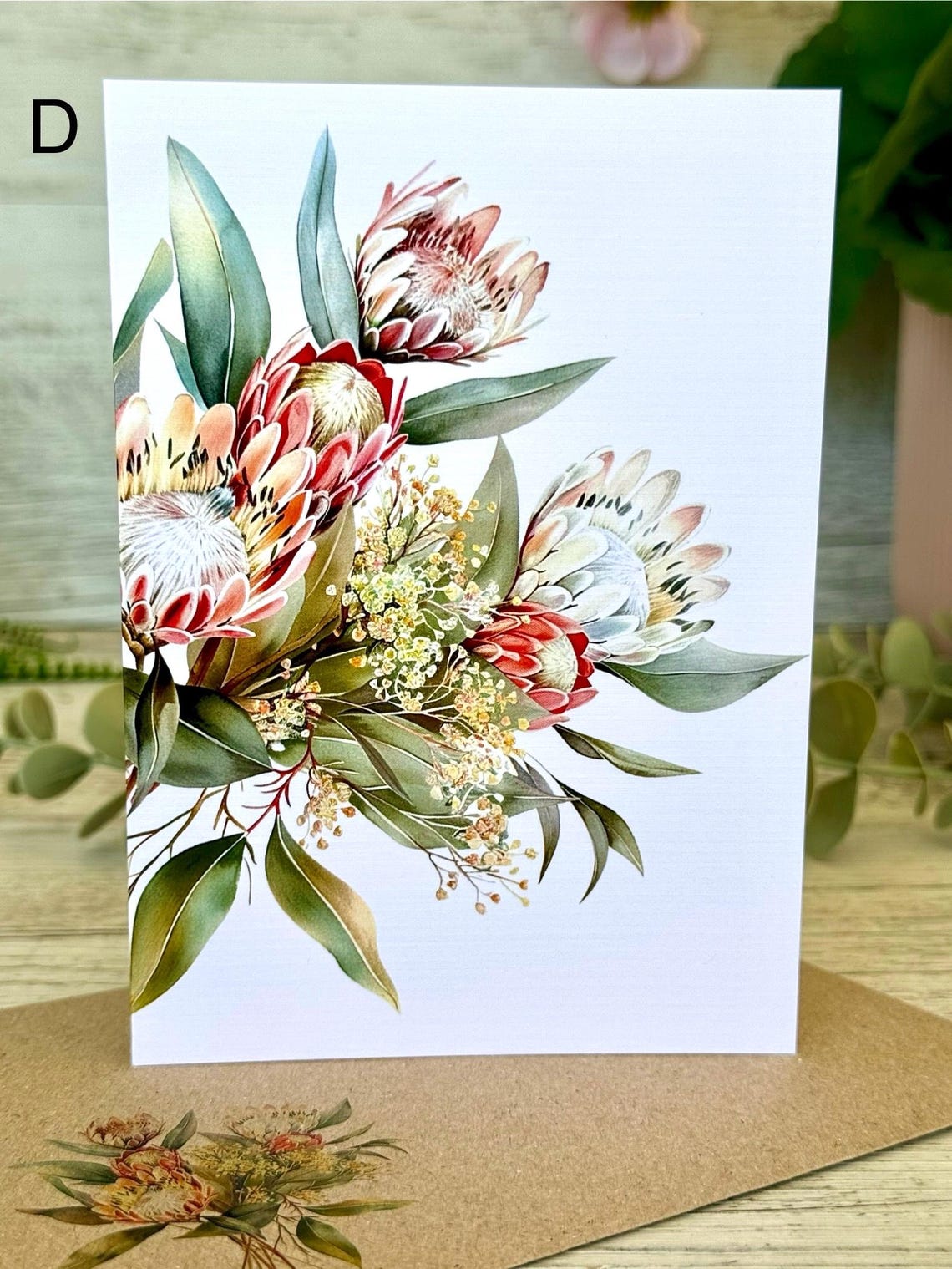 Quanity Cards AUSTRALIAN FLORALS (set 1) Blank Cards Set of 5 - Australian Flora ...