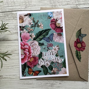 Vintage Florals SYMPATHY Card - sorry for your loss Card - Scattered Seed Co