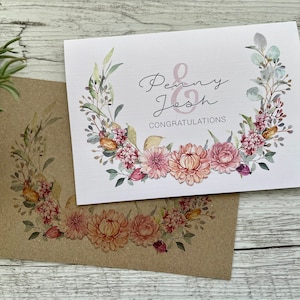 Australian Wedding/Engagement card - Florals