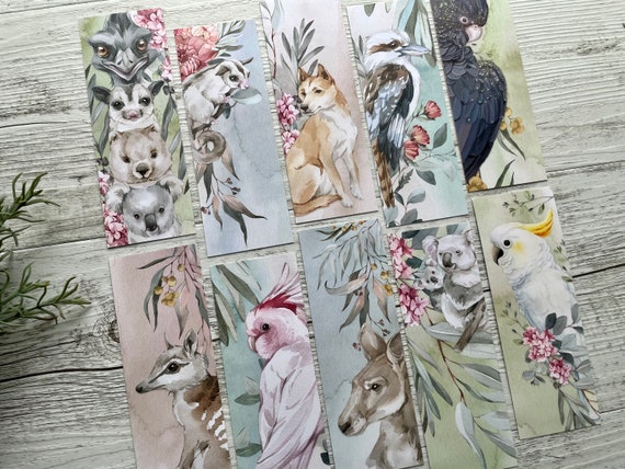 Australian Animals Birds and Flora Bookmark Set of 10 - Etsy Australia Australian Animals Birds and Flora Bookmark Set of 10 - Etsy Australia