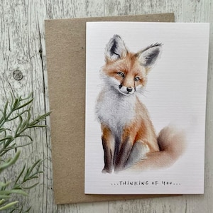FOX Woodlands Thinking of you Card - Children’s Sympathy Card - Scattered Seed Co