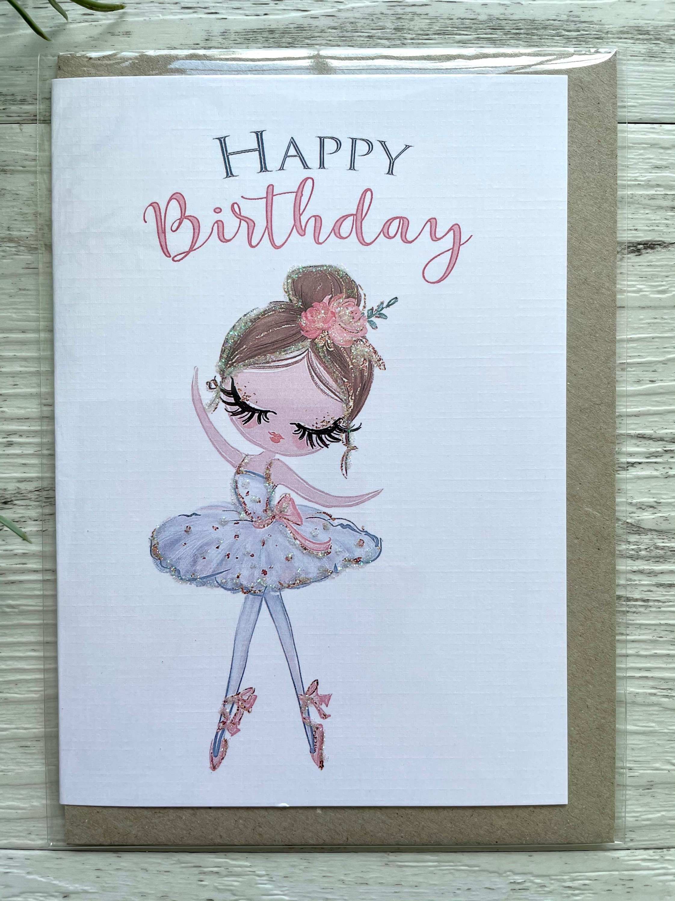 BALLERINA Birthday Cards 2 Assorted Ballet Designs Available - Etsy Ireland