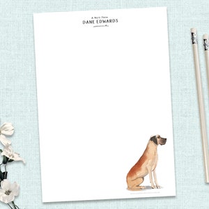 DOG Notepaper Set - Set of 20 - Dog stationery - Choose your dog breed - Notepaper set with optional Gift Storage Wallet