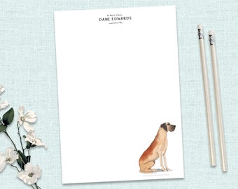 DOG Notepaper Set - Set of 20 - Dog stationery - Choose your dog breed - Notepaper set with optional Gift Storage Wallet