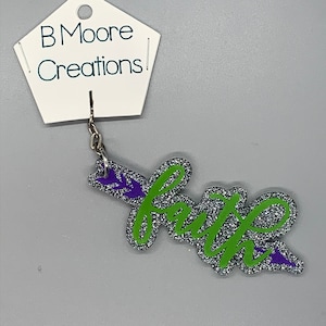 Faith Keychain - Word Outline