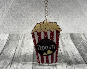 Popcorn 3 inch Key Chain - Theater Popcorn Keychain