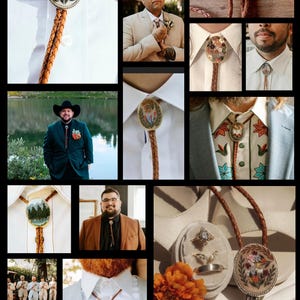 Individuelle Blumen Bolokrawatte: Handgemachte Westernkleidung Bild 17