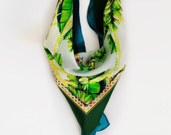 green silk bandana