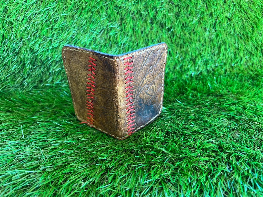 Vintage Baseball Glove Leather Card Wallet Etsy