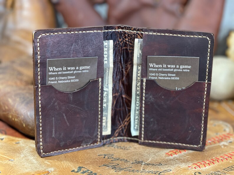 Early Vintage Glove Leather Card Wallet