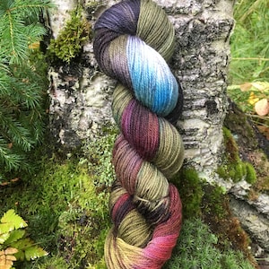 Denali Autumn - Alaskan Colors Collection, Hand painted Sock yarn inspired by the magic of Alaska