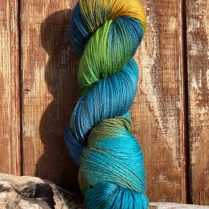 Chugach Forest - Alaskan Colors Collection, Hand painted Sock yarn inspired by the magic of Alaska