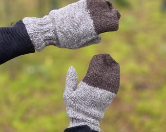 Mitaines en laine norvégienne tricotées à la main : gants d'hiver chauds