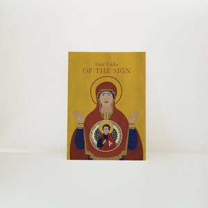 Our Lady of the Sign Icon 4x6 Card